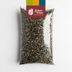 Schoen Farms close-up of jumbo striped seed texture highlighting quality