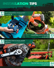 SCITOO installed on lawn mower demonstrating easy operation and control