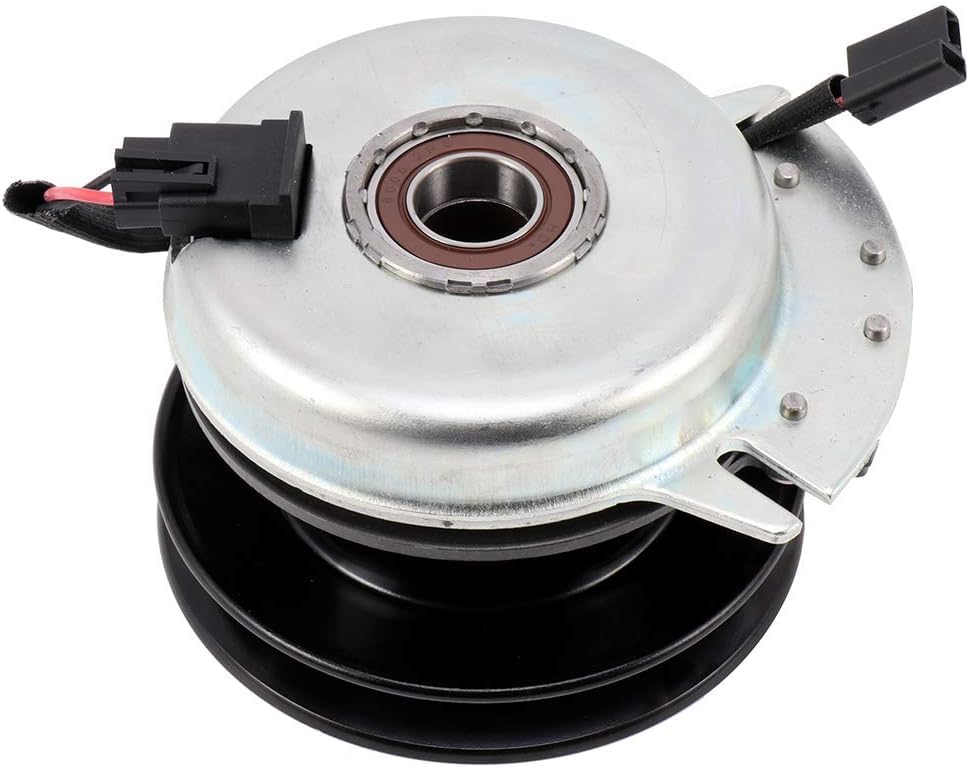 SCITOO clutch installed on lawn tractor in yard showing restored mower control benefit