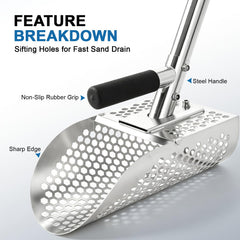 SCNKKL handle connection double screw detail ensures secure assembly and stable digging