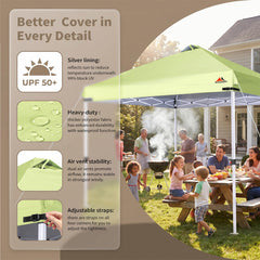 SCOCANOPY adjustable corner strap tightened to secure cover to frame