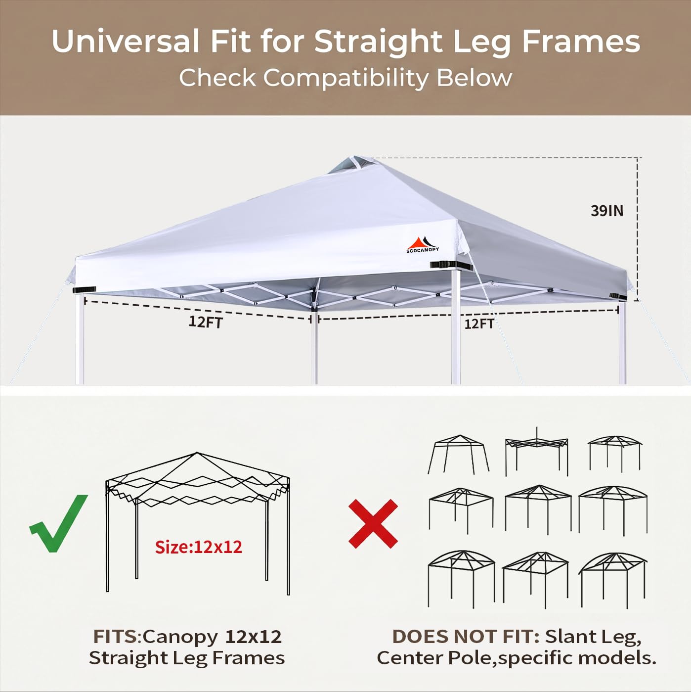 SCOCANOPY roof air vent detail showing dual vents for improved airflow and stability