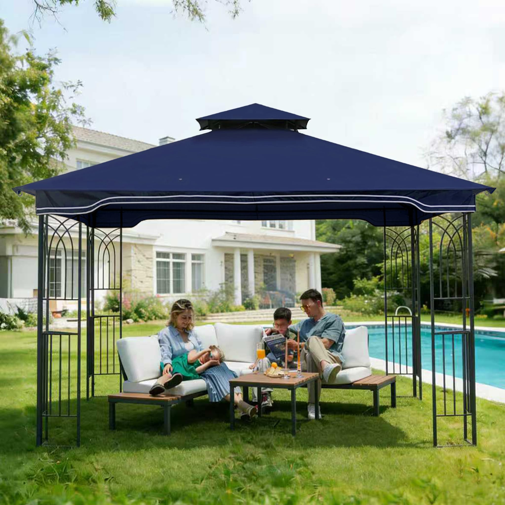 SCOCANOPY close-up of Riplock 350 fabric for UV protection benefit