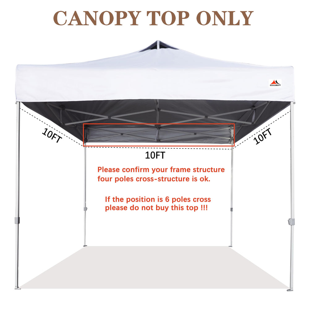 SCOCANOPY corner D-ring and velcro strap for secure tie-downs