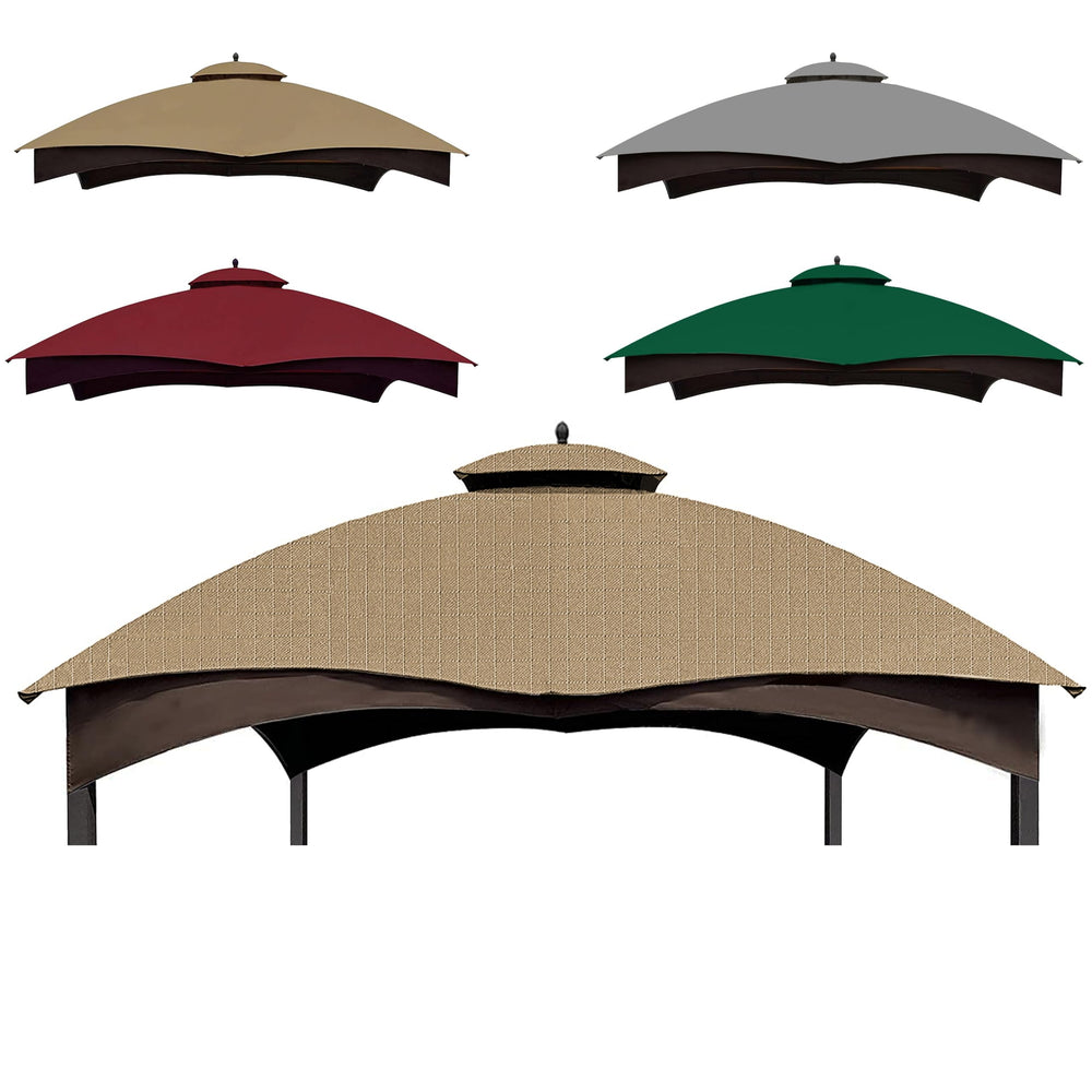 SCOCANOPY khaki front cover shown on gazebo, protects from sun and rain