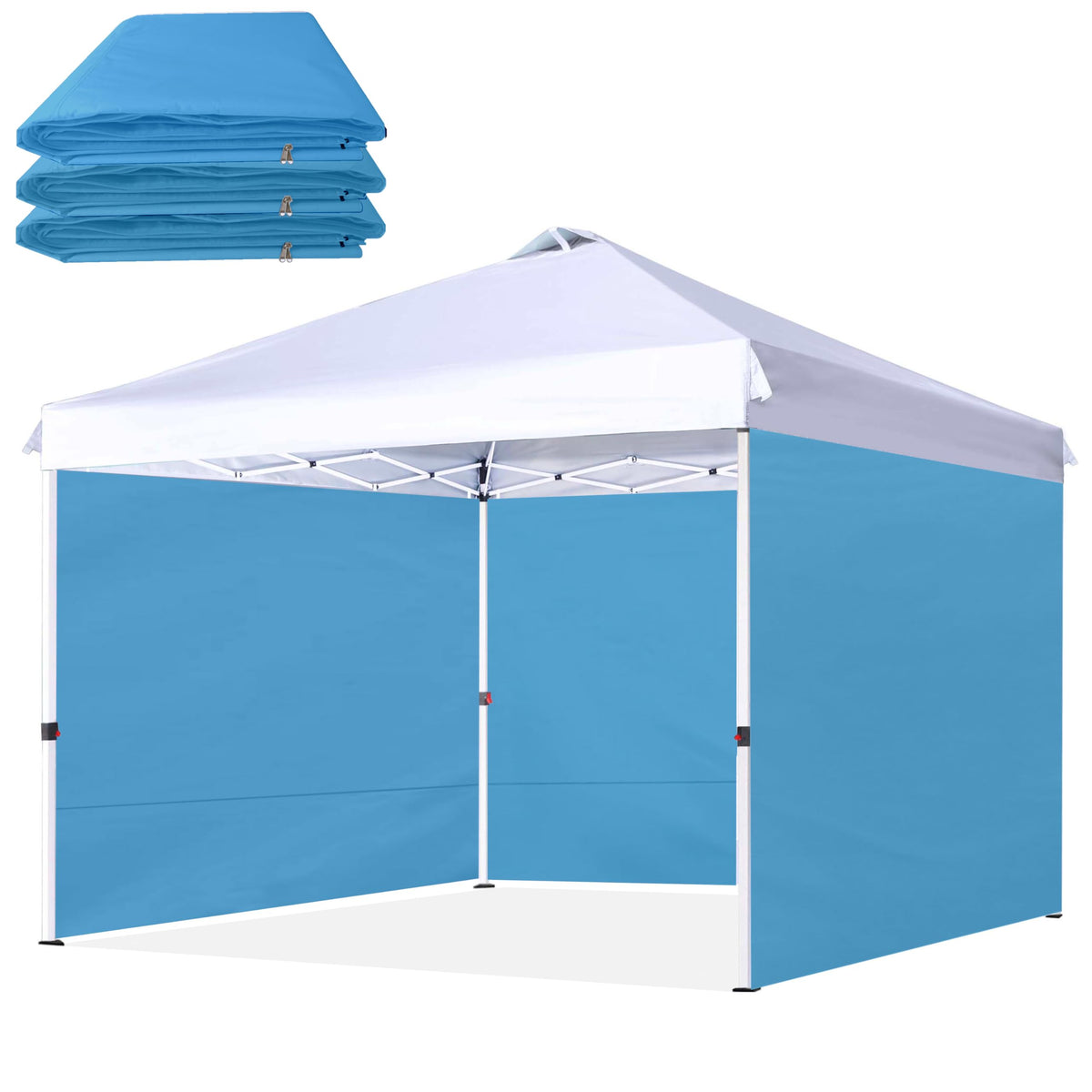 SCOCANOPY front panel sky blue showing full coverage and professional look