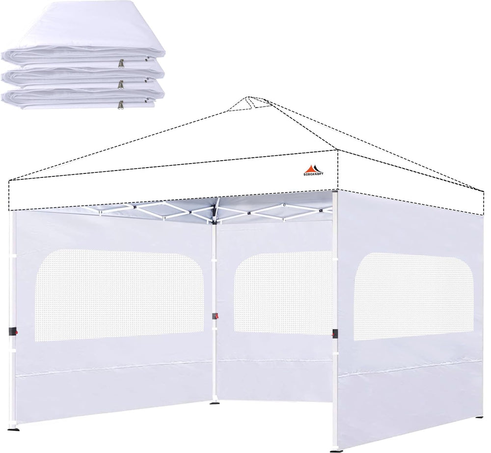 SCOCANOPY front panel view showing full white coverage and protection