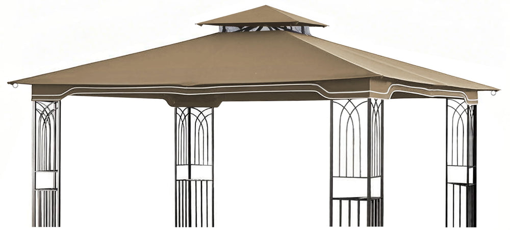 SCOCANOPY front view khaki replacement canopy showing full fit and neat appearance