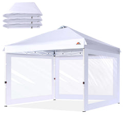 SCOCANOPY front view assembled sidewall showing protection and visibility