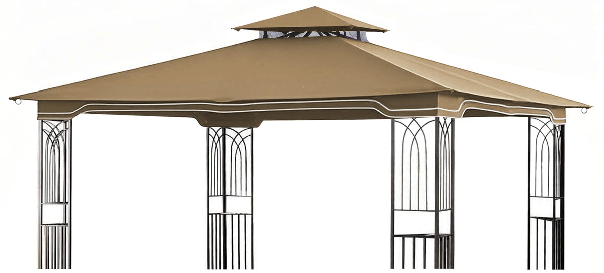 SCOCANOPY front view of beige replacement canopy restoring shade