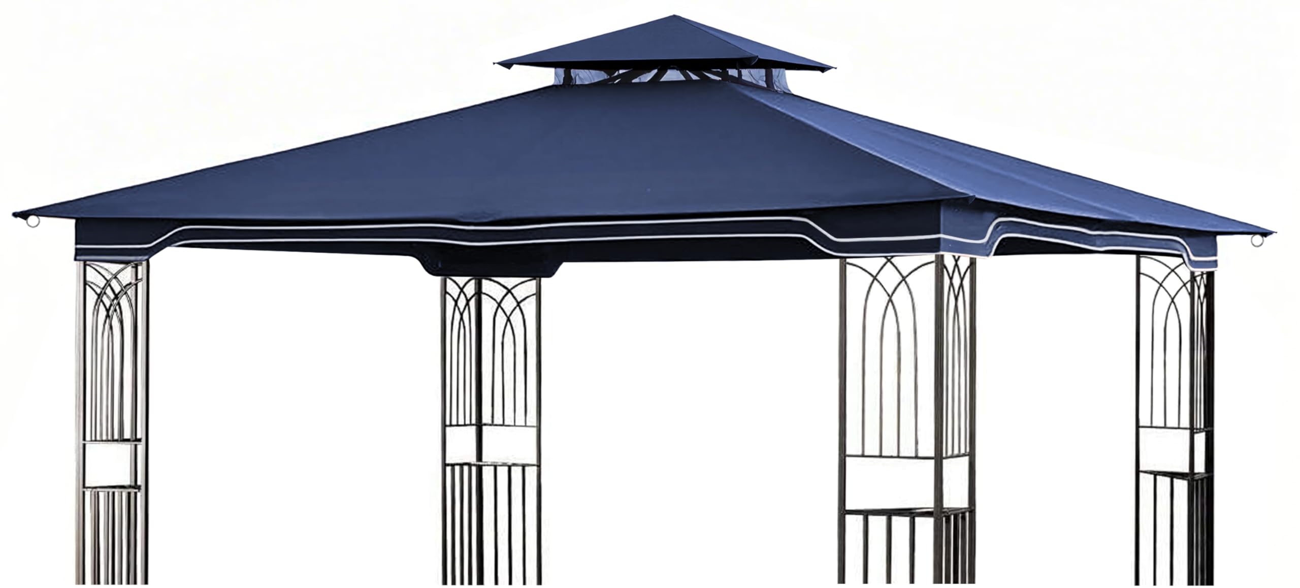 SCOCANOPY front view navy blue canopy showing full coverage benefit