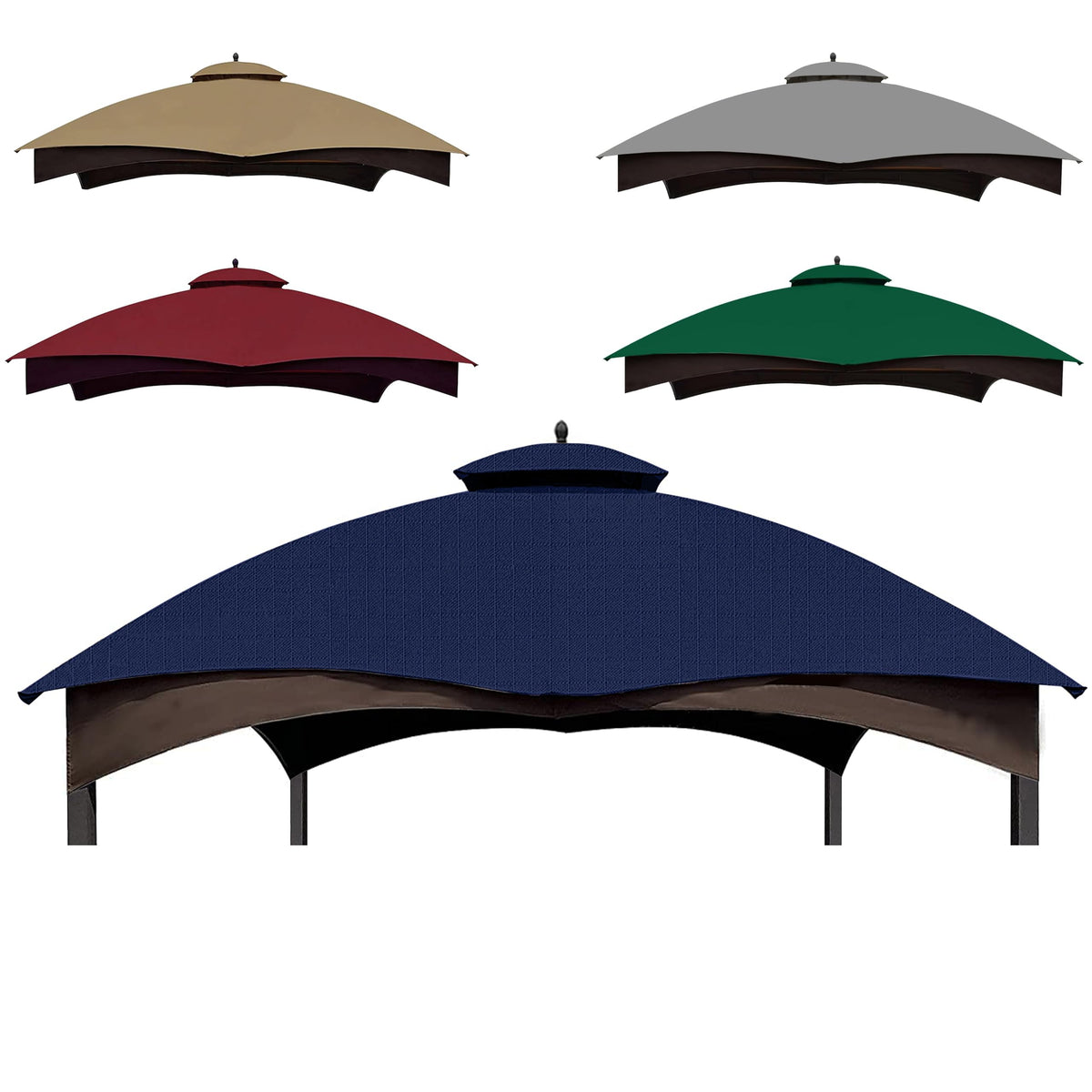 SCOCANOPY front view of navy replacement top showing full fit and clean lines