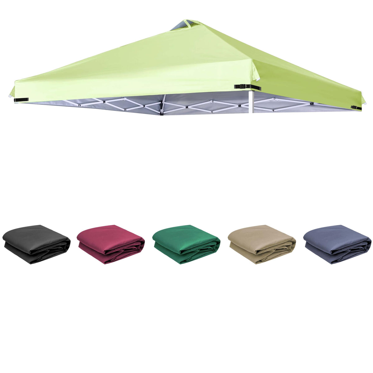 SCOCANOPY front view of grass green cover showing full canopy protection
