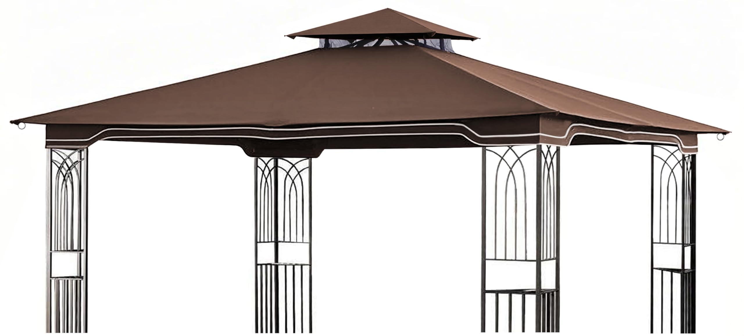 SCOCANOPY front view of brown replacement canopy restoring shelter