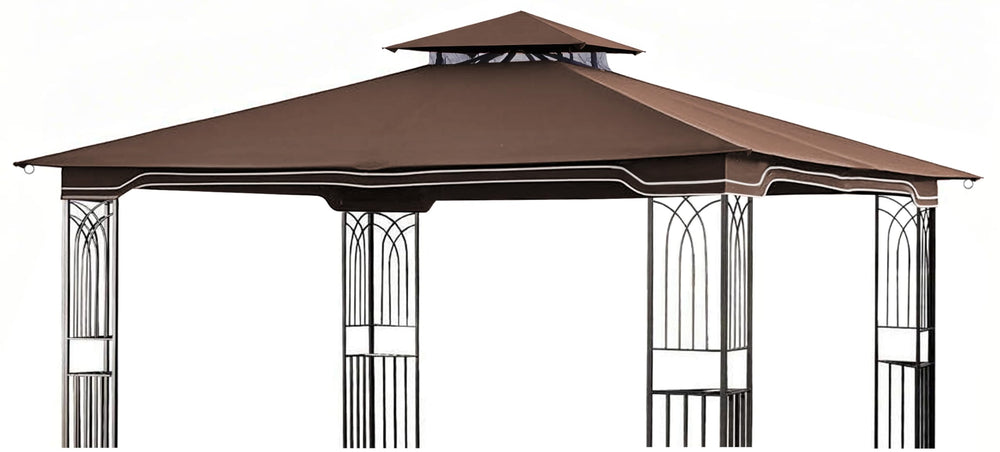 SCOCANOPY front view of brown replacement canopy restoring shelter