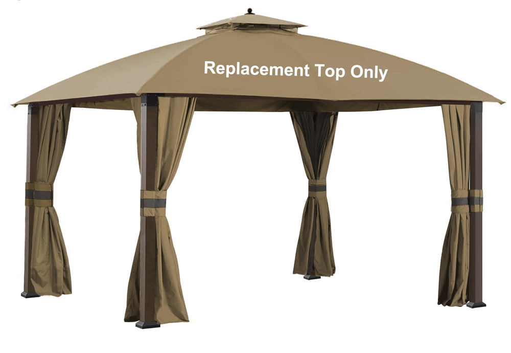 SCOCANOPY front view of replacement top showing full fit and neutral khaki protection