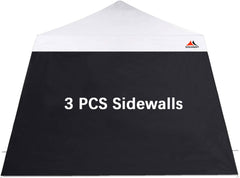SCOCANOPY front view of black sidewall installed showing clean coverage and privacy