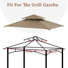 SCOCANOPY replacement top installed on gazebo providing shade for grill