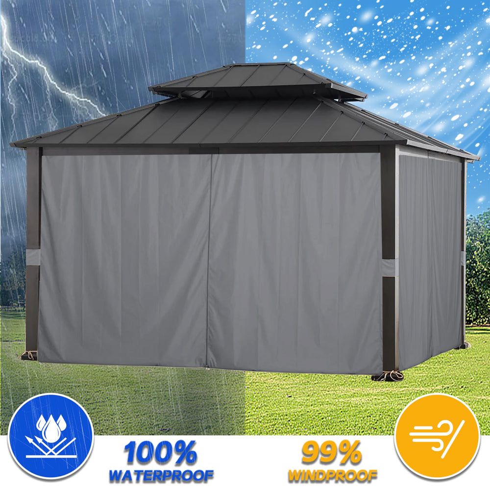 SCOCANOPY installed on a backyard gazebo demonstrating improved privacy and shelter