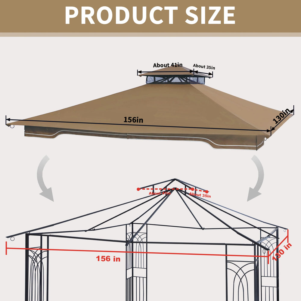 SCOCANOPY installed on 10x12 gazebo providing sun protection