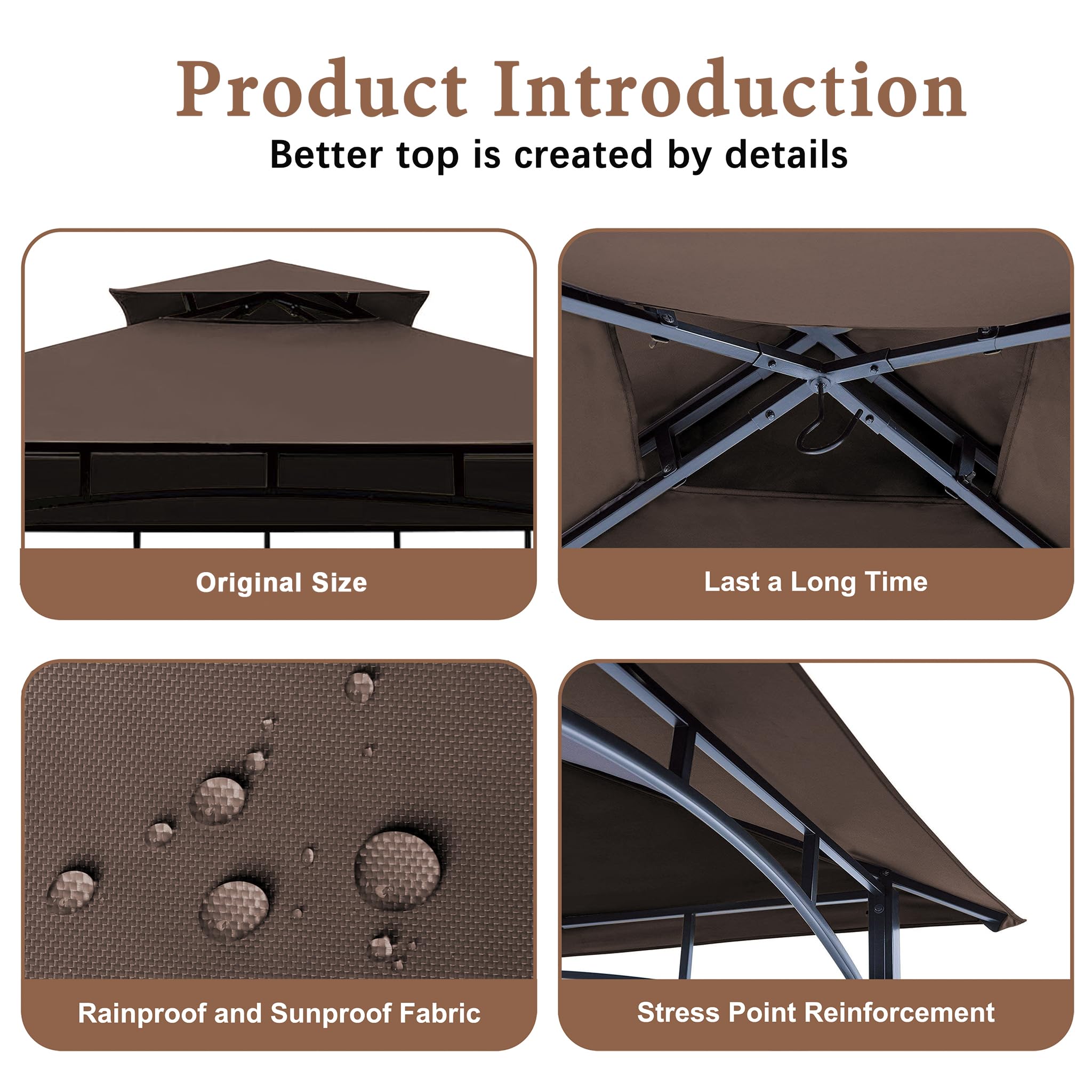 SCOCANOPY large top edge seam showing durable stitching for longevity