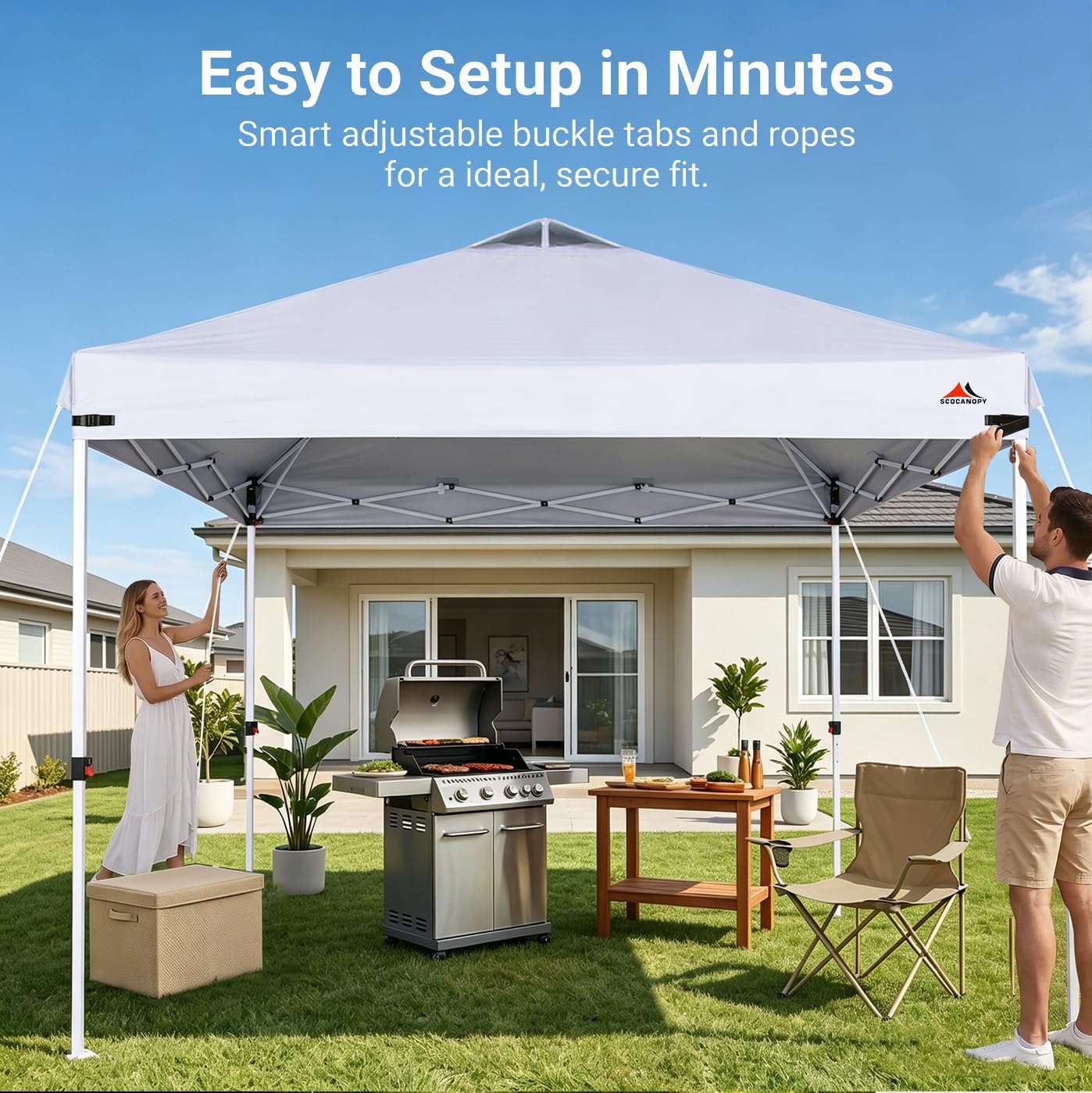 SCOCANOPY market booth setup with replacement top showing professional event appearance