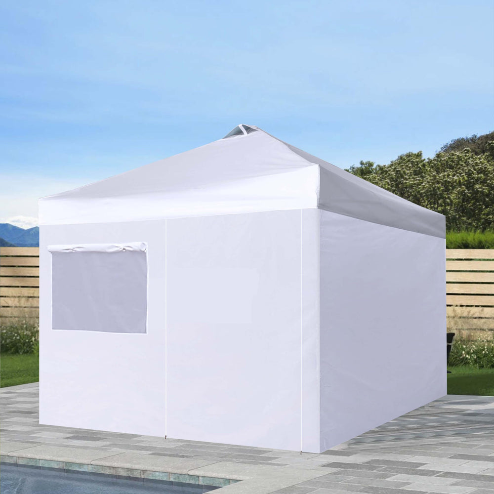 SCOCANOPY sidewalls used at outdoor market providing shade and privacy