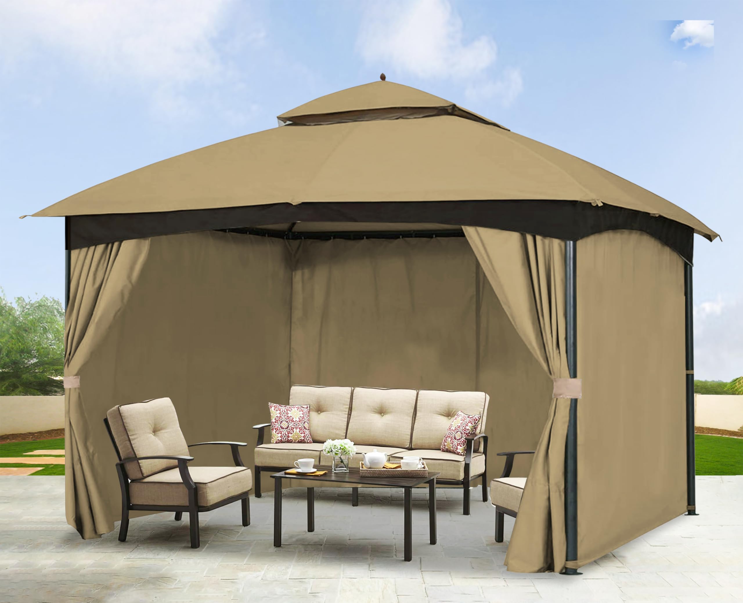 SCOCANOPY unboxed package showing four panels and rings for quick setup benefit