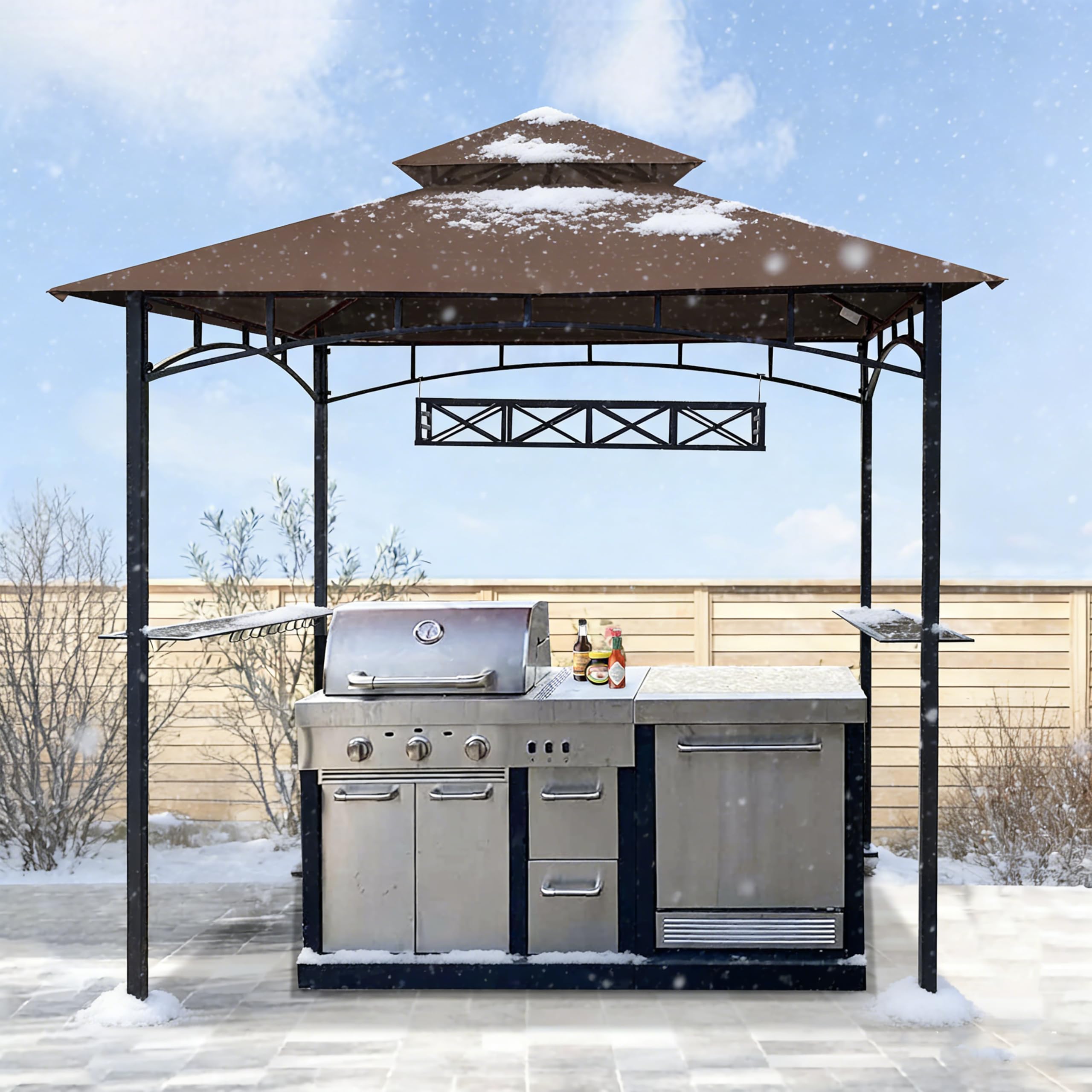 SCOCANOPY scale comparison with grill showing accurate size fit