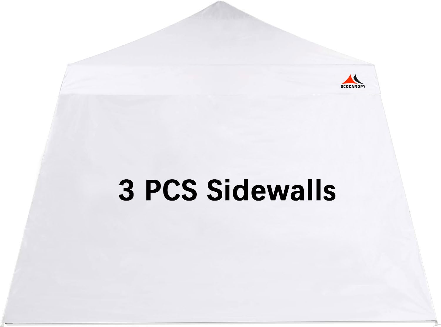 SCOCANOPY front view white sidewall showing full coverage and weather protection