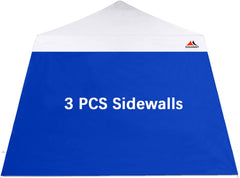 SCOCANOPY front view of blue sidewall showing full coverage and privacy