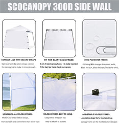 SCOCANOPY sidewall installed on market booth delivering shade and privacy