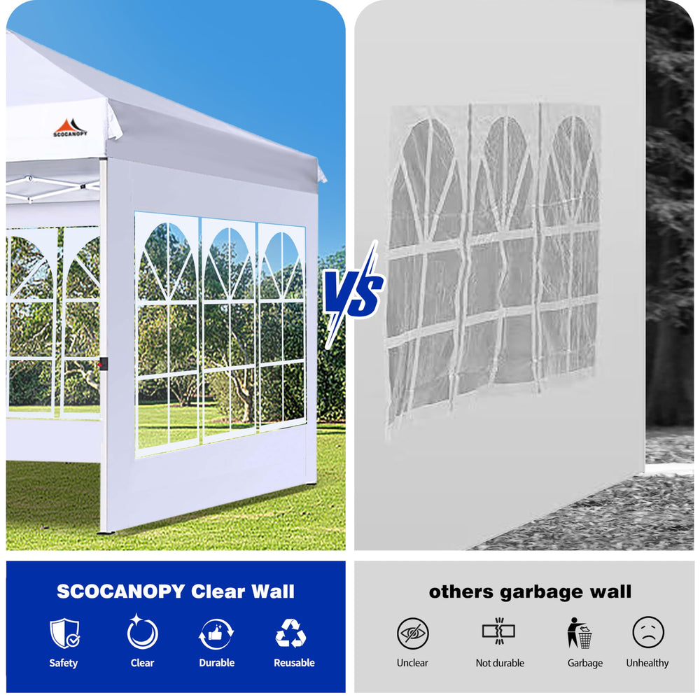 SCOCANOPY sidewall beside measuring tape illustrating 86x120 inch size and fitting assurance