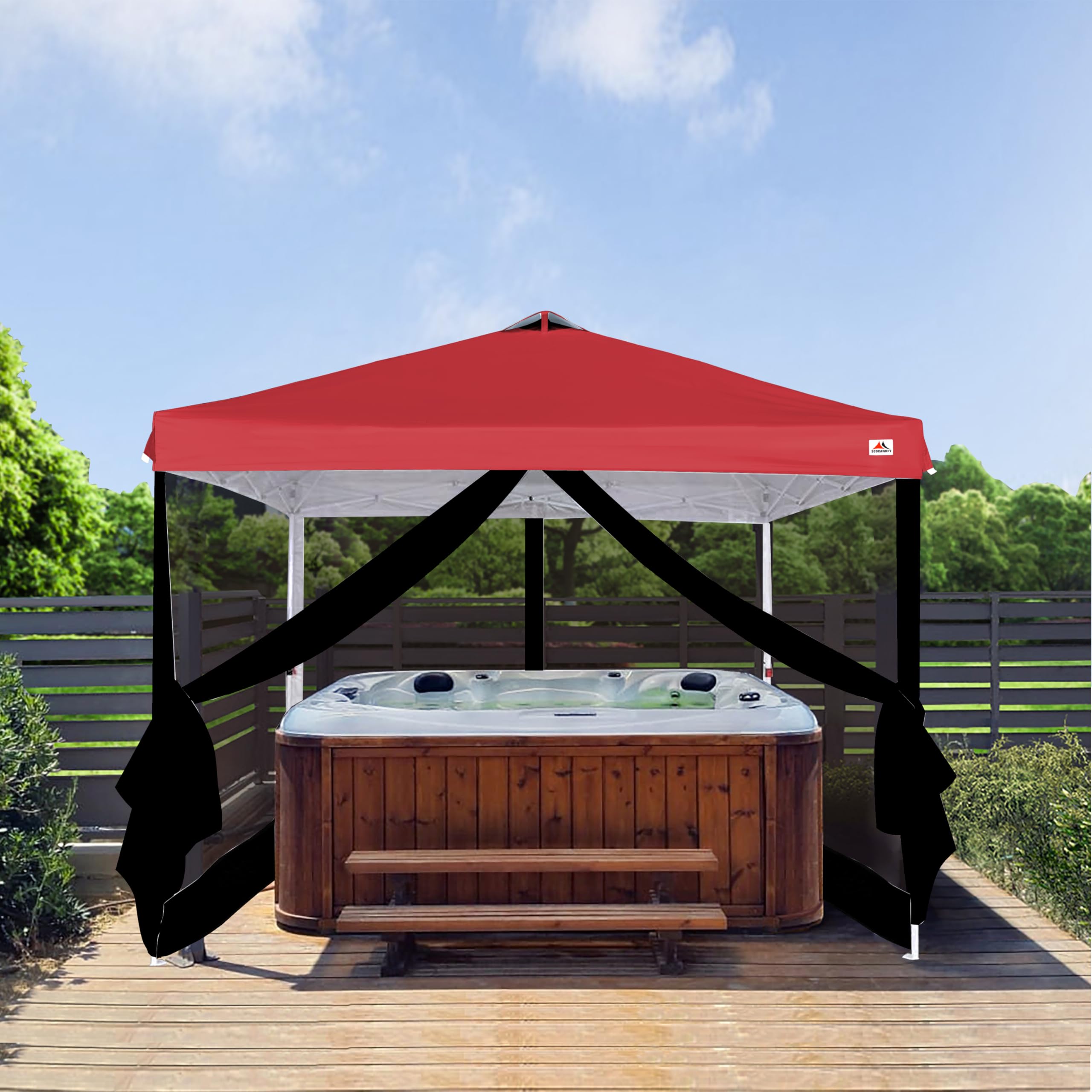 SCOCANOPY zippered double door image showing easy entry and exit