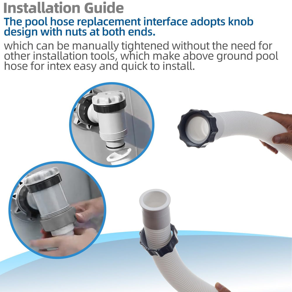 Sconva hose connected to Intex parts illustrating compatibility and leak prevention