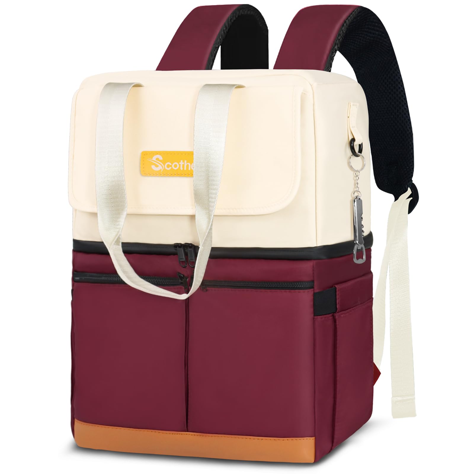 Scothen front view showing bag design and easy carry benefit
