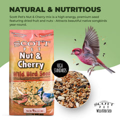 Scott Pet close-up of seeds and peanut hearts highlighting texture and variety