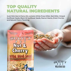 Scott Pet spread on ground with birds feeding, increasing yard activity