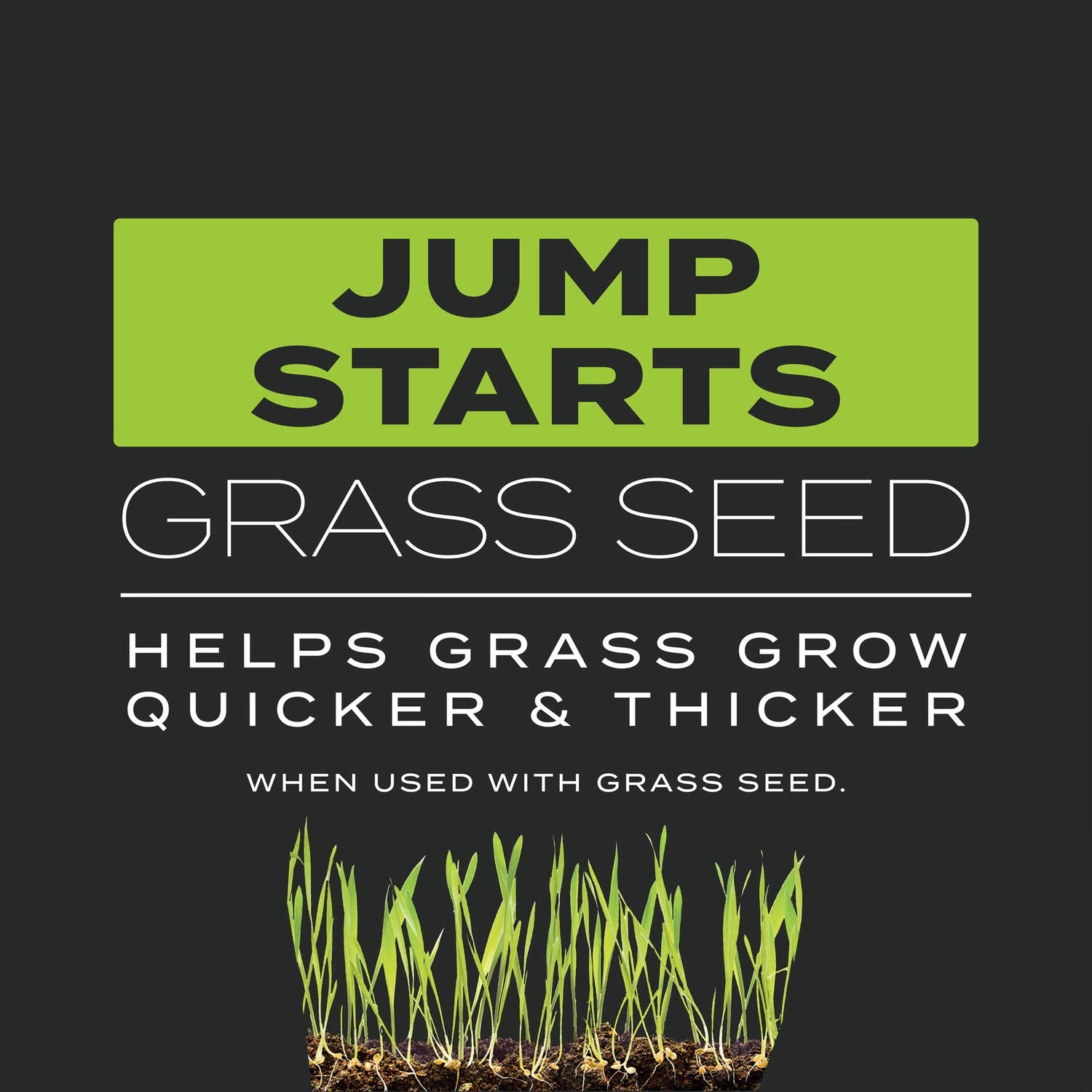 Scotts bag label close-up highlighting seed-safe weed control benefit