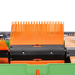 Scotts rotating brush close-up highlighting efficient pickup action