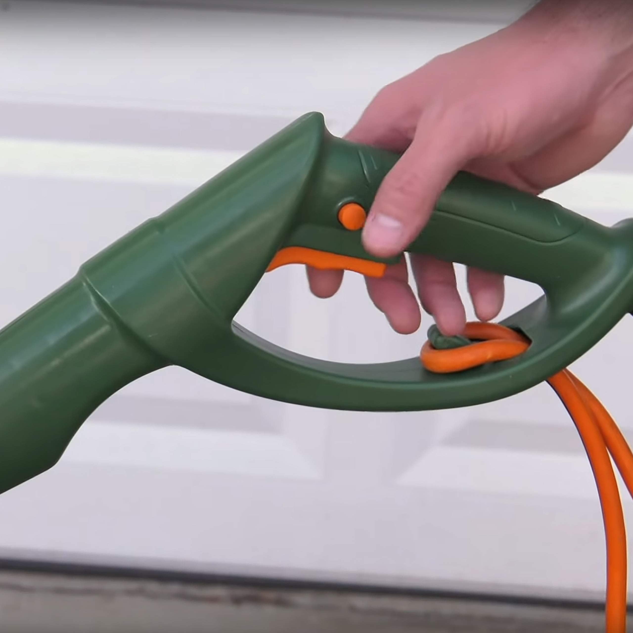 Scotts cord retention hook detail keeping extension cord secure and tangle-free
