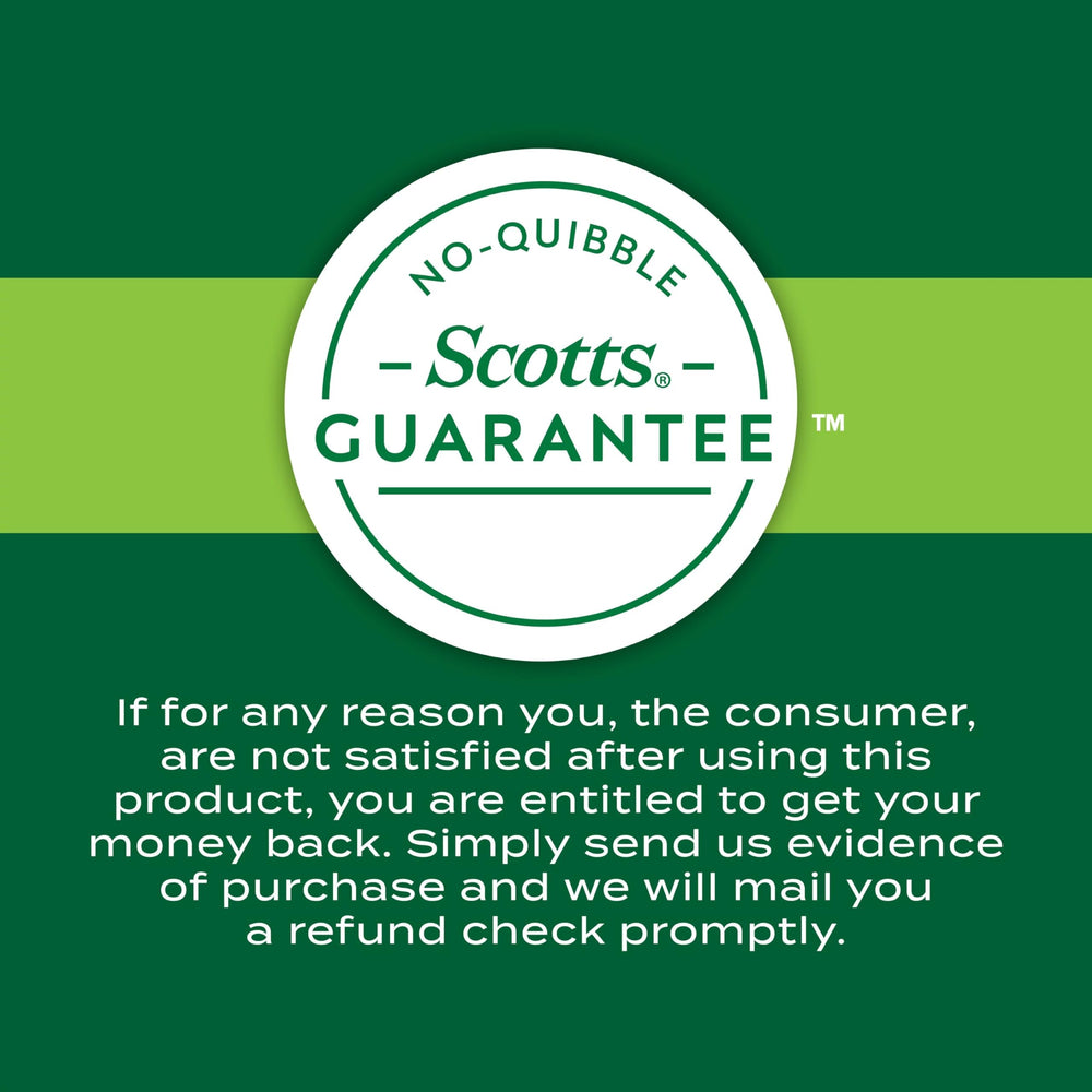 Homeowner applying Scotts on weekend showing easy DIY lawn improvement