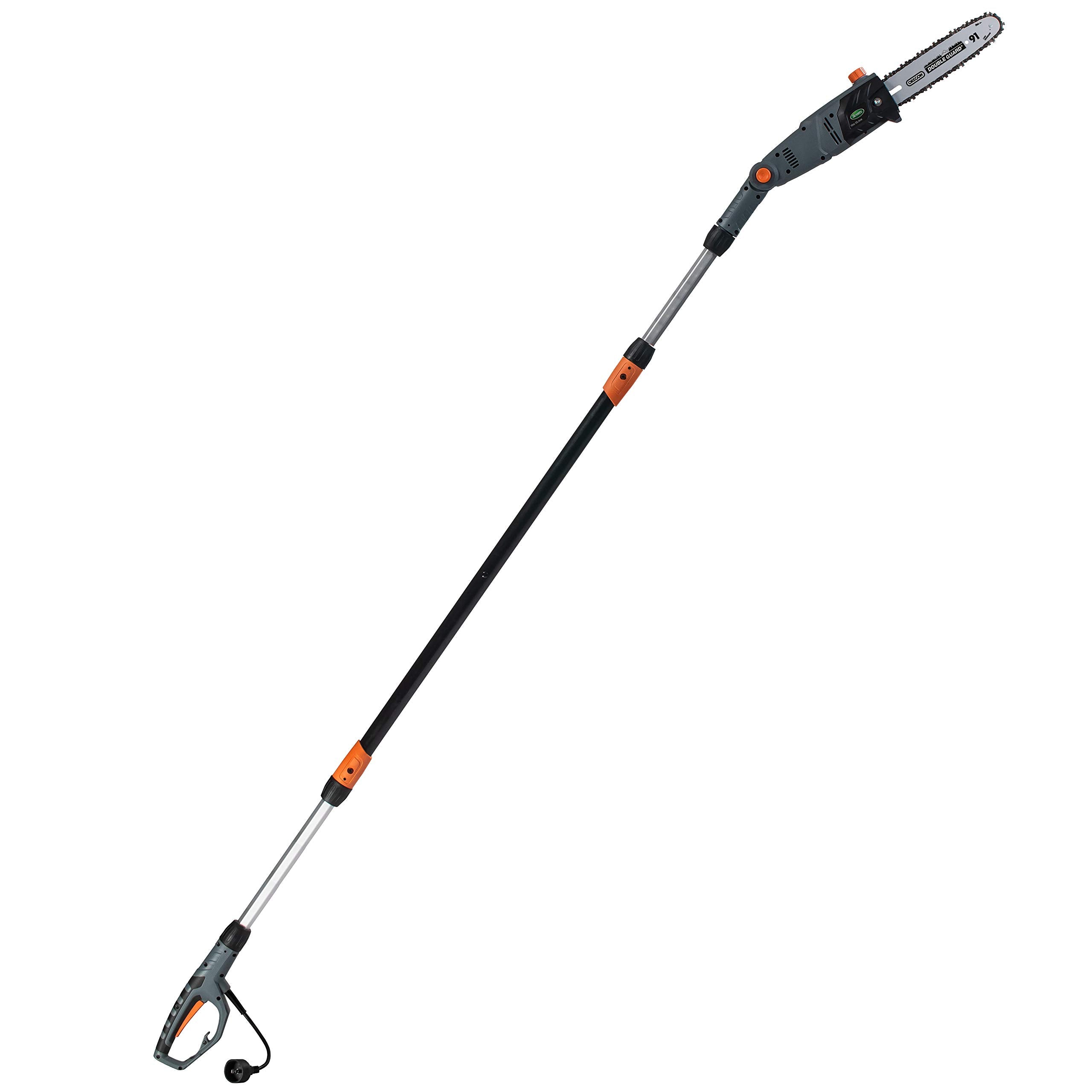Radius Garden Scotts pole saw front view showing compact design and reach
