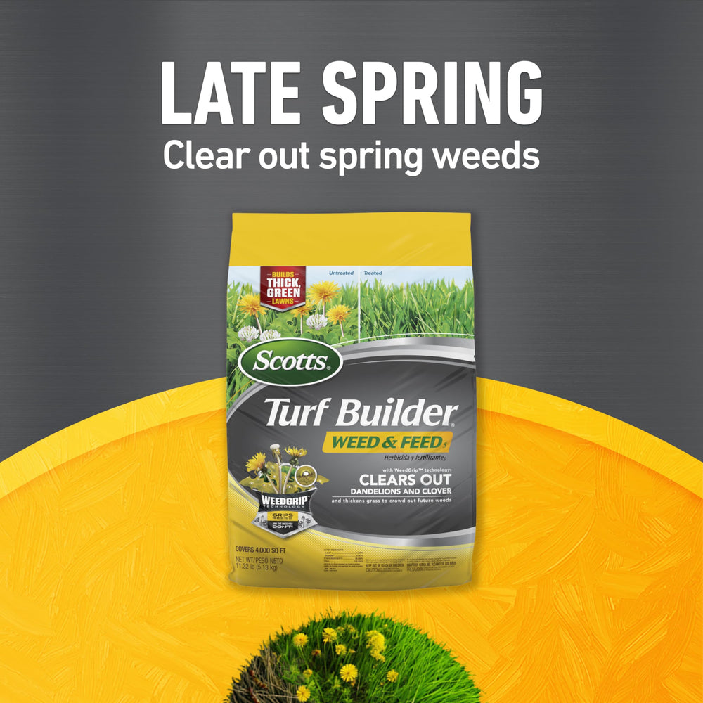 Scotts SummerGuard bottle front showing insect control plus lawn feeding benefit