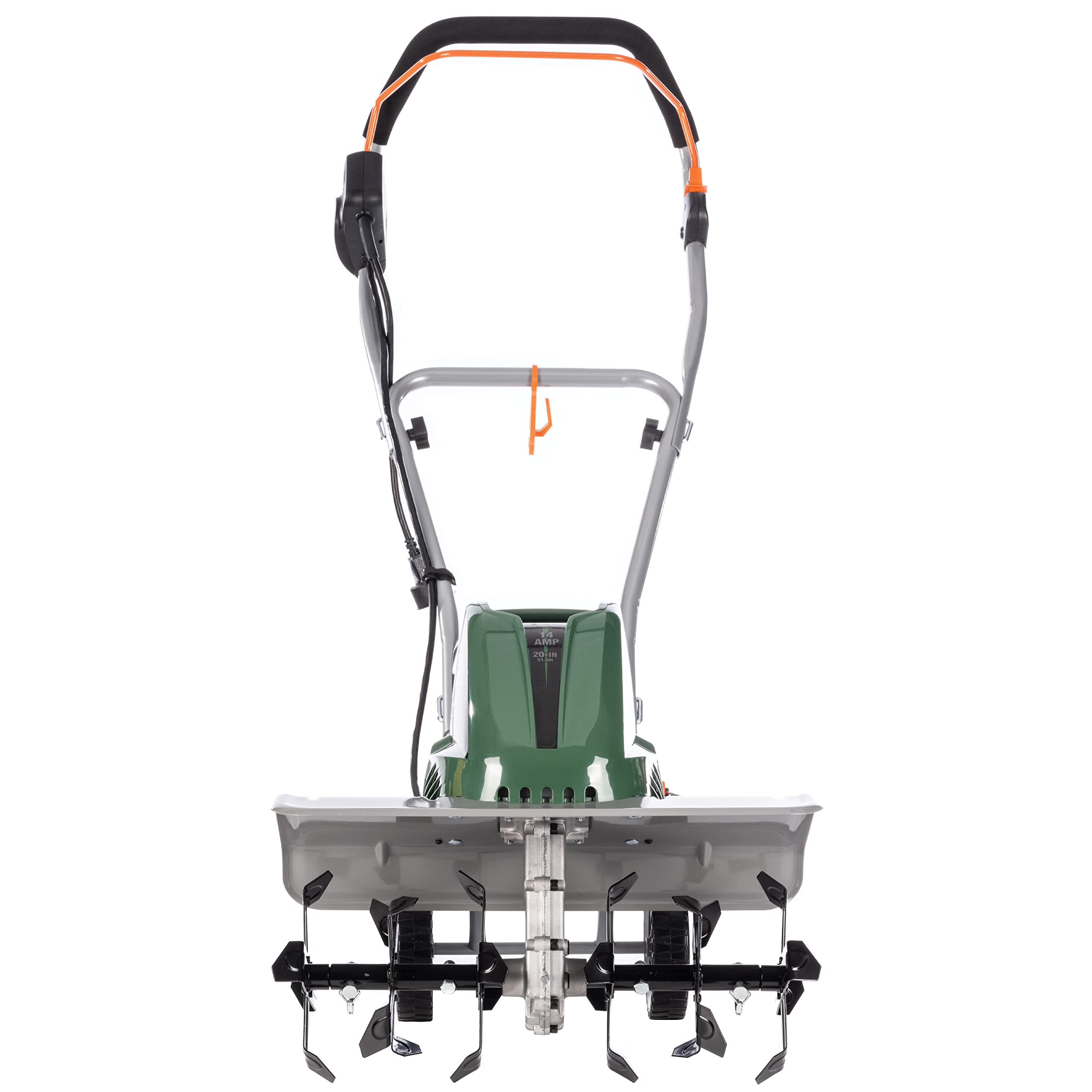 Scotts adjustable tine width demonstration enabling narrow or 20-inch passes
