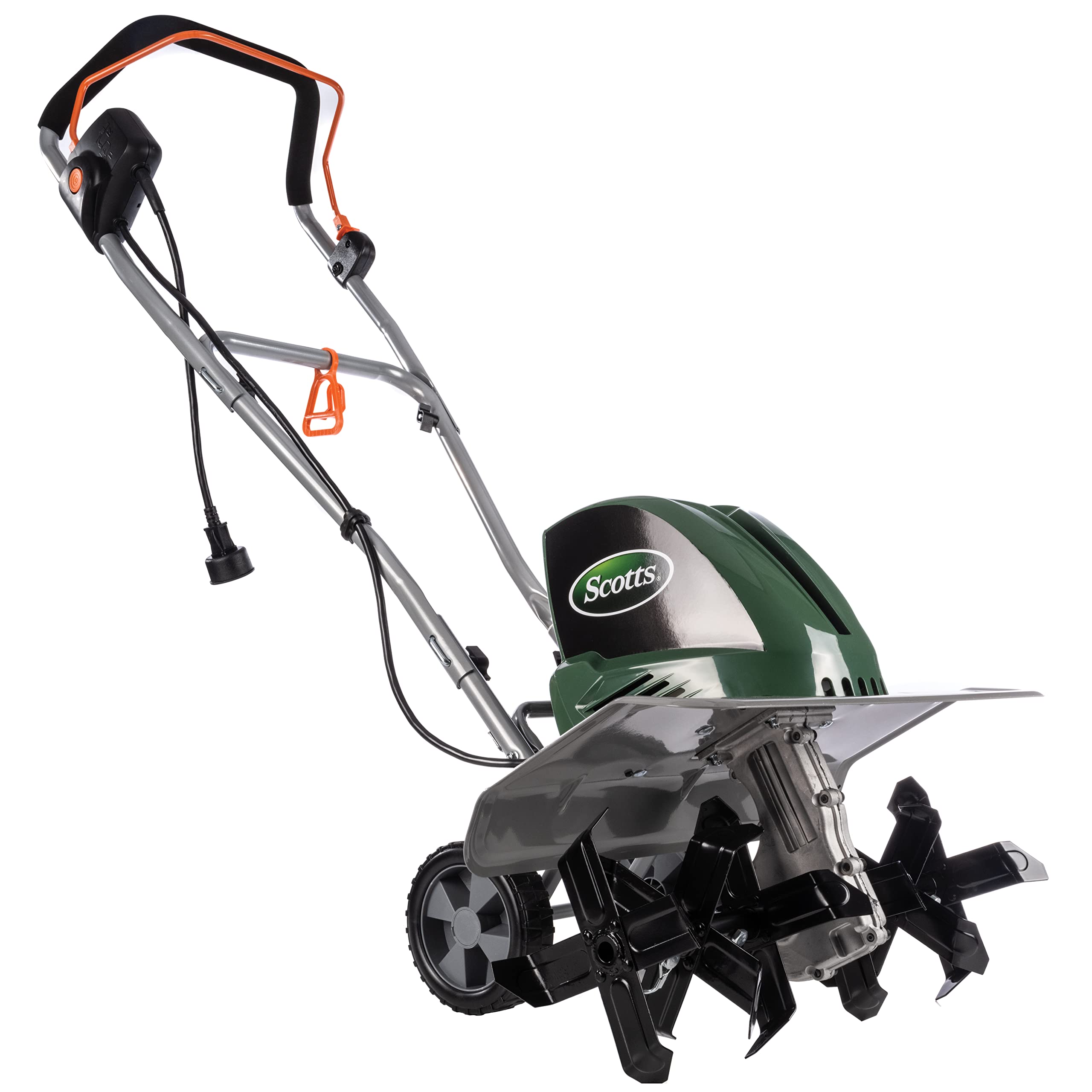 Scotts handle and controls with ergonomic grip for comfortable operation