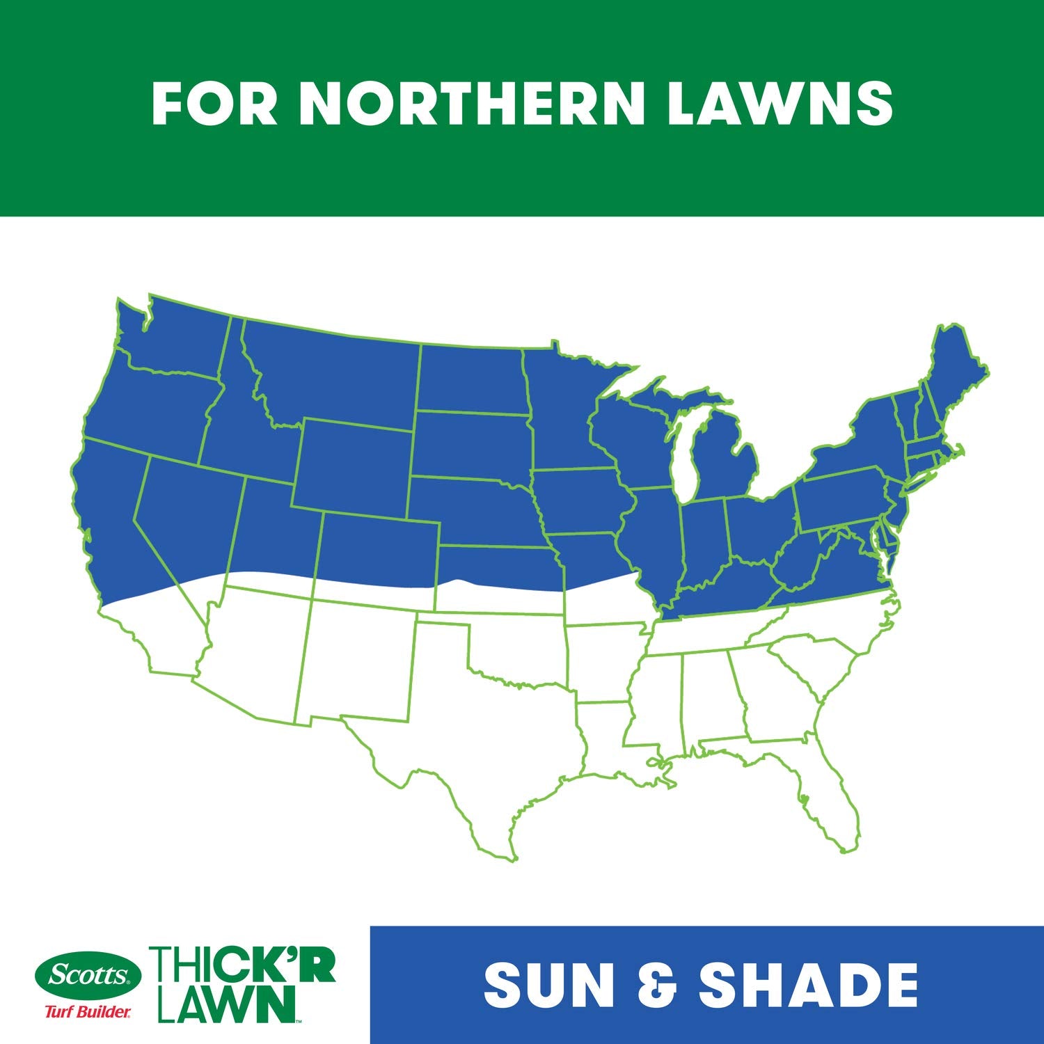 Scotts Thick'R Lawn product label and directions for easy application benefit