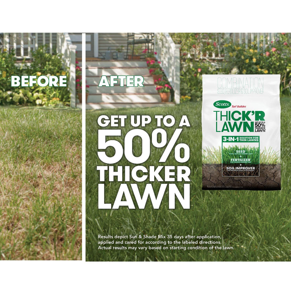 Scotts Thick'R Lawn soil improver texture detail improving root support