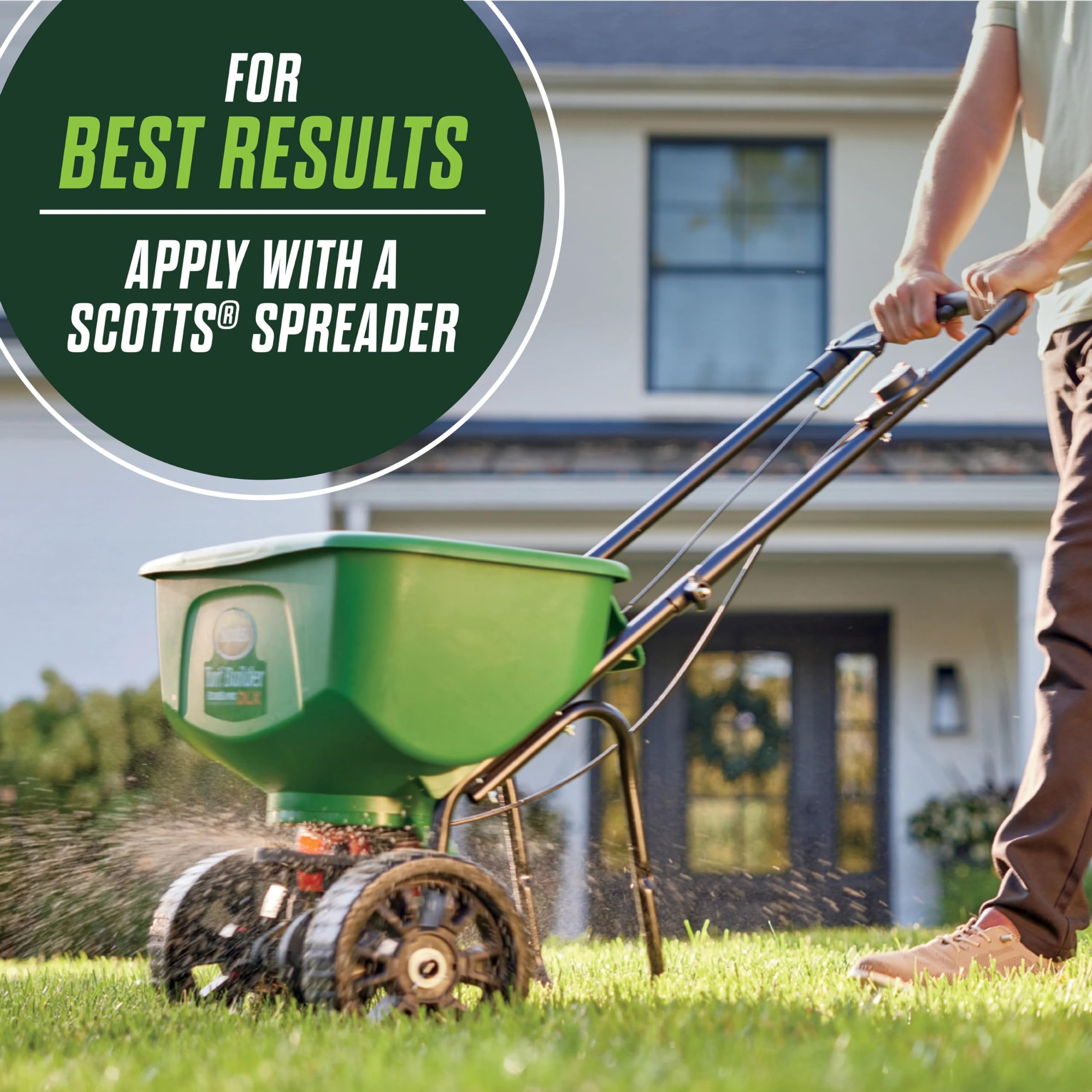 Scotts bag with step-by-step usage instructions for safe application