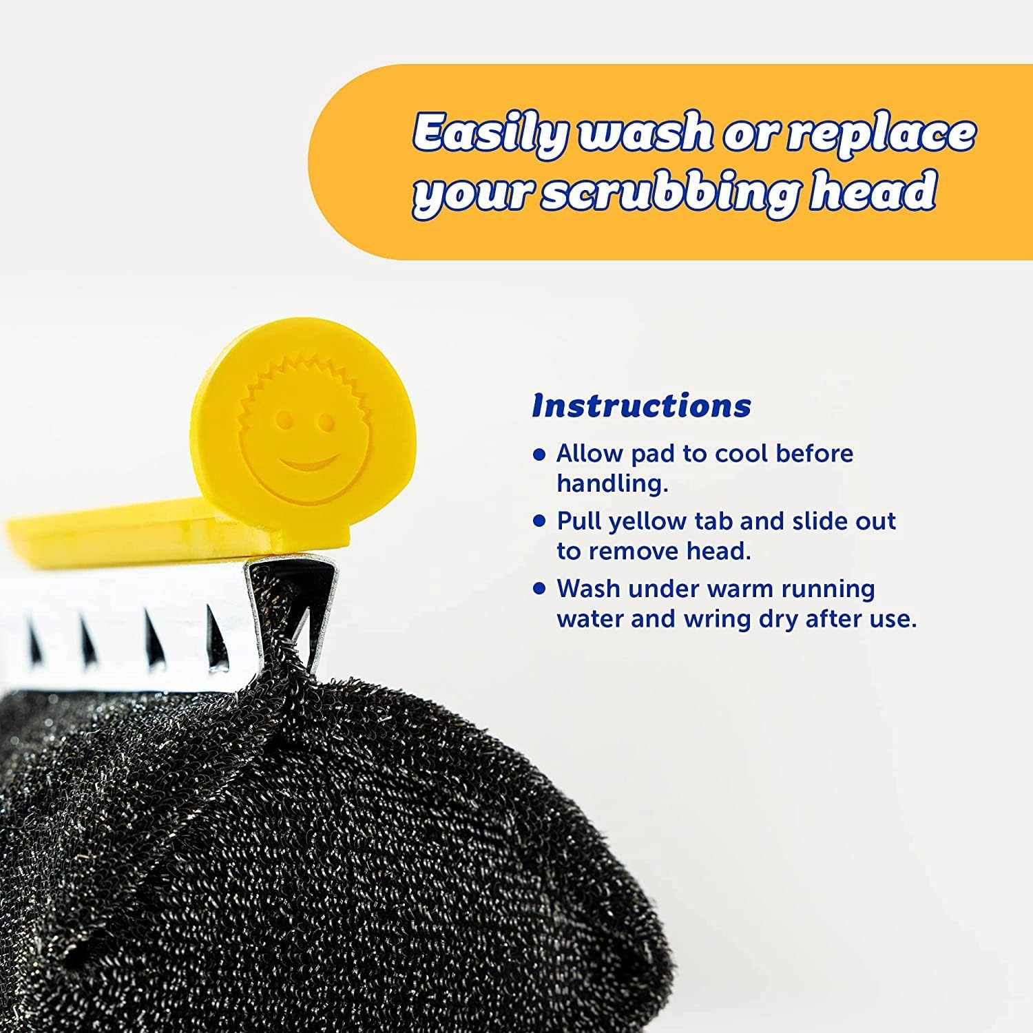 Scrub Daddy replacement head packaging for quick refresh and extended use